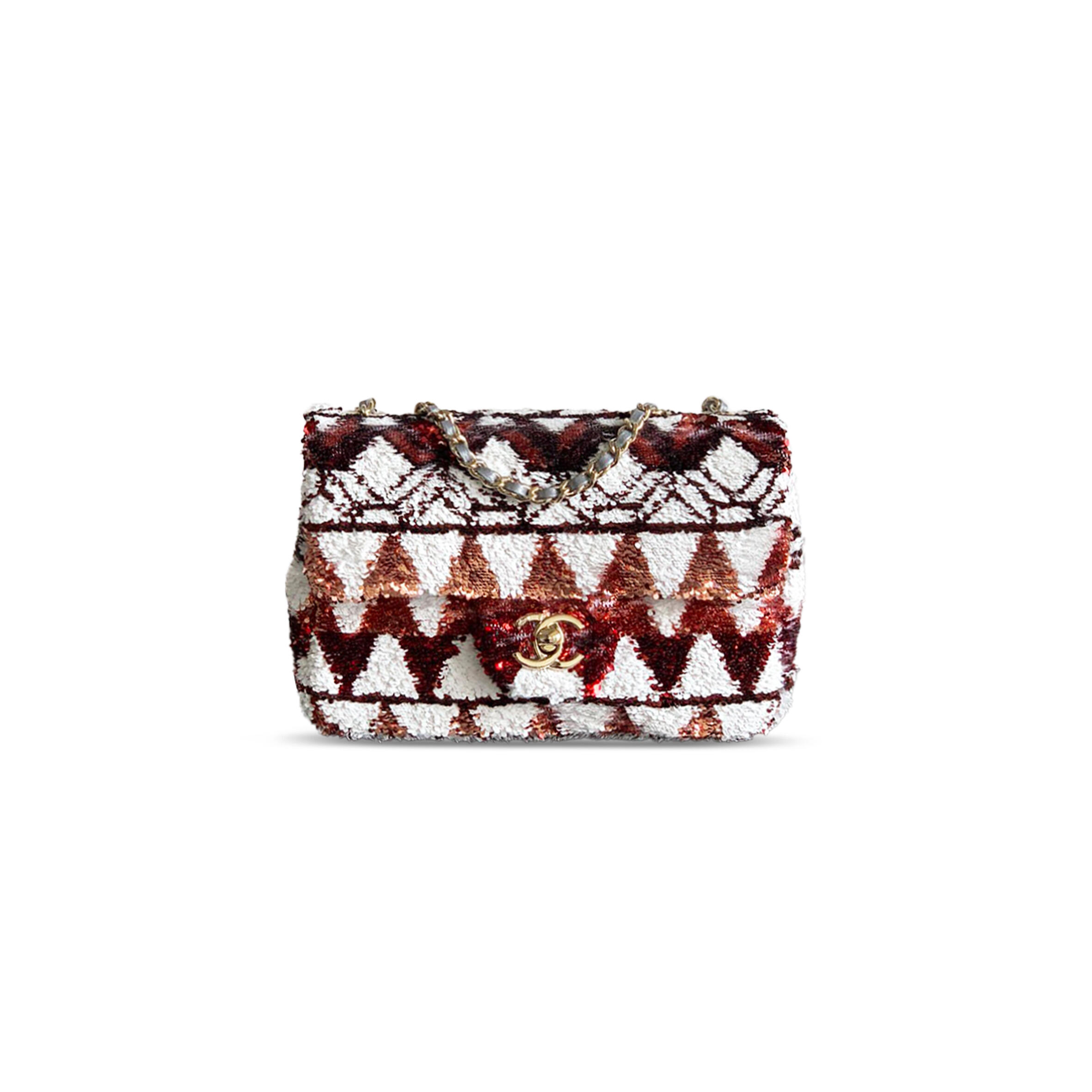 Ch*el sequins mini flap bag 1566881 (20*14*7cm)